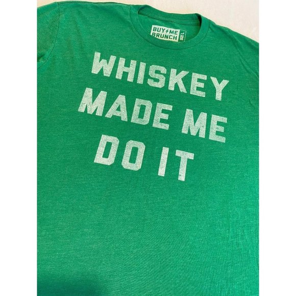 Mens Whiskey Made Me Do It Tee Large - Picture 3 of 5